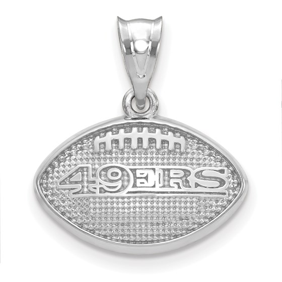 Sterling Silver San Francisco 49ers Football with Logo Pendant Sterling Silver San Francisco 49ers Football with Logo Pendant